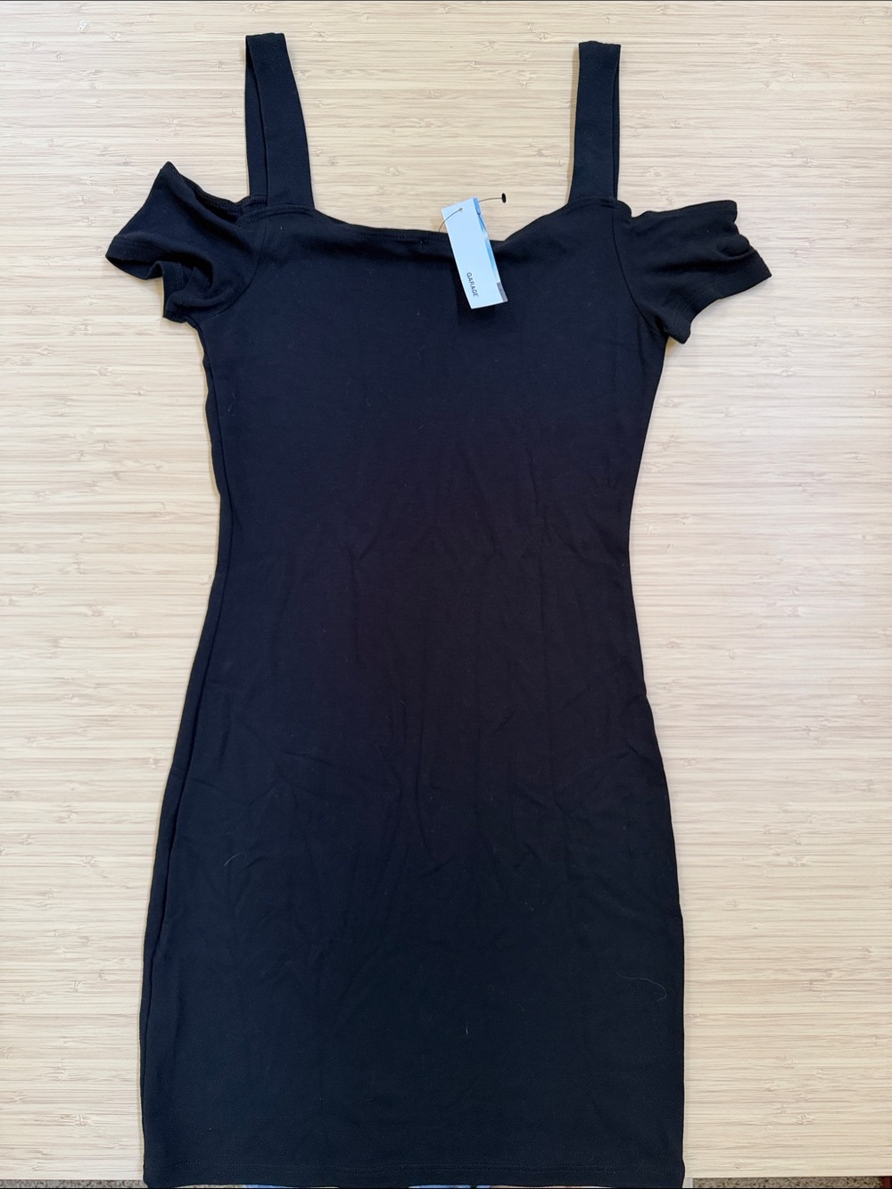 Garage Black One-Shoulder Bodycon Dress